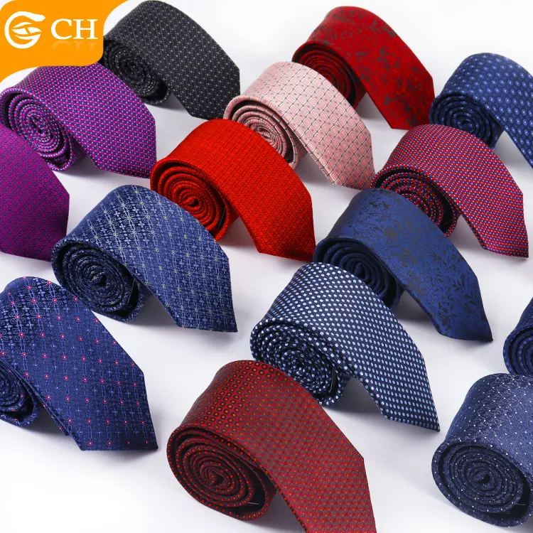 OEM Good Quality Western Designer Chic Blue Purple Red Hombre Necktie Men's Polyester Striped Neck Tie for Wholesale