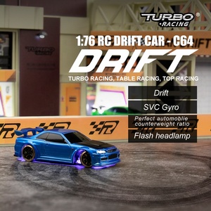Voiture de course RC <span class=keywords><strong>Turbo</strong></span> <span class=keywords><strong>Racing</strong></span> 1:76 C64 <span class=keywords><strong>Drift</strong></span> avec gyroscope, radiocommande entièrement proportionnelle, jouets RTR pour adultes et adultes - Product Image 3
