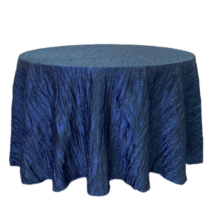 丸いクリンクルタフタテーブルクロス、家庭用宴会、結婚式、パーティー用使い捨てカバー、織り技術 - Product Image 5