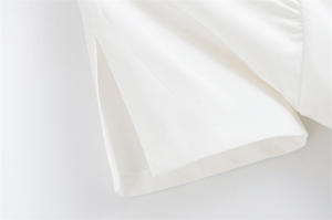 GX2512 Boutique 2025 Sexy Street Wear abiti semplici eleganti estate donne Casual manica corta con scollo a trapezio abito <span class=keywords><strong>bianco</strong></span> da festa - Product Image 4