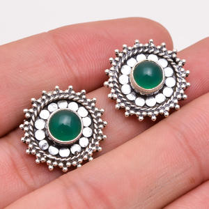 เครื่องประดับต่างหูอัญมณีสีเงินสเตอริ่ง925ต่างหูอัญมณีคาร์เนเลี่ยนเครื่องประดับเงินสเตอร์ลิงเครื่องประดับแบบสั่งทำ - Product Image 3