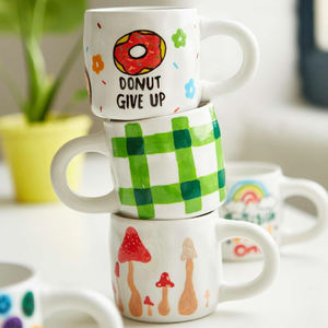 פלטות מכתימות ערכת ציור קרמיקה עבור מבוגרים עם ספלים צבעים מברשות ומדריכים השראה ציור - Product Image 6