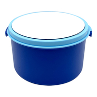 Boîtes à lunch rondes personnalisées par sublimation, contenants alimentaires pour enfants, sacs à lunch en plastique à transfert thermique DIY, petites boîtes bento vierges