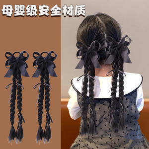 วิกผมถักเปียสำหรับเด็ก ทรงหางม้าคู่ เส้นใยคาเนคาลอน ต่อผมแบบไม่ต้องใช้กาว สำหรับเด็กผู้หญิง สไตล์เต้นรำ - Product Image 5