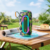 Haut-parleurs sans fil étanches 2000 mAh 8 W pour fêtes en extérieur, haut-parleurs LED RVB certifiés CE et FCC, vente en gros disponible