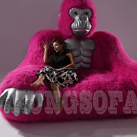2025 nouvel an haute technologie luxe grand canapé gorille ou singe roi Kong canapé gonflable gorille canapé chaise comme grand cadeau