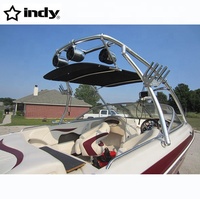 Tour de Wakeboard Liquide Indy pour Bateau, Revêtement Noir en Poudre, Convient à l'Environnement Océanique, Tour de Wake en Aluminium