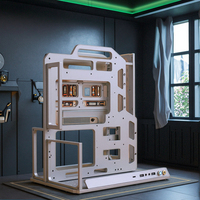 Socooler Scientific Calculation 5080 Mid Tower Gaming Case RTX GPU Soporte Aleación de aluminio Doble refrigeración Panel lateral Ventana