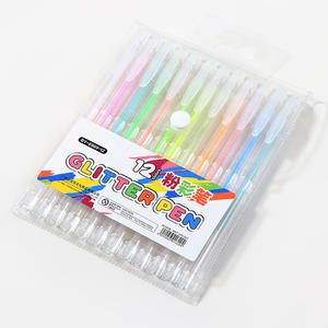 Wholesale Custom pp Plastic Box Gel Markers <b>Pen</b> Set 12 <b>Colors</b> Art Glitter Gel <b>Pen</b> Set - Product Image 5