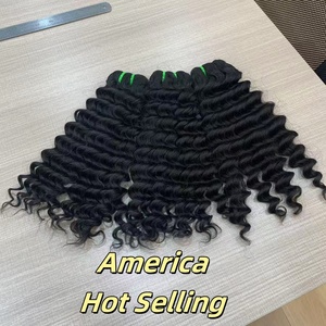 批发100% 生人发纬纱越南处女人发卷曲超双拉束天然头发延伸 - Product Image 3