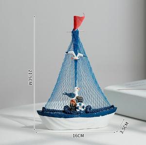 Mediterraneo decorato modello di <span class=keywords><strong>barca</strong></span> a vela soprammobili semplici a vela creativi regali <span class=keywords><strong>barca</strong></span> <span class=keywords><strong>da</strong></span> <span class=keywords><strong>pesca</strong></span> pirata - Product Image 6