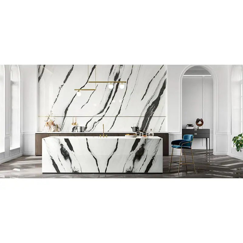 SL OEM/ODM marmo marmool calacatta oro pemasok Italy Calacatta putih marmer Harga lempengan dan ubin lantai