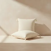 Housse de coussin carrée moderne unisexe en coton-lin authentique Buldan, 3 pièces sans rembourrage, pour la maison et l'hôtellerie