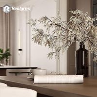 Realgres Conceptions modernes et simples Armoires de cuisine suspendues personnalisées et durables Ensemble d'unités de cuisine en laque noire Meubles