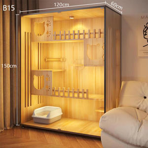 Haute qualité pliable chat château Style extérieur meubles pour animaux de compagnie nid armoire bouton fermeture qualité lapin Cage motif Animal - Product Image 4