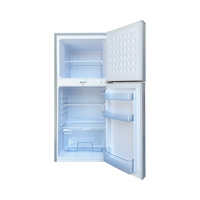 Réfrigérateur domestique au meilleur prix d'usine, réfrigérateur DC 12/24V 118 litres, congélateur supérieur, réfrigérateur solaire, réfrigérateur à alimentation DC