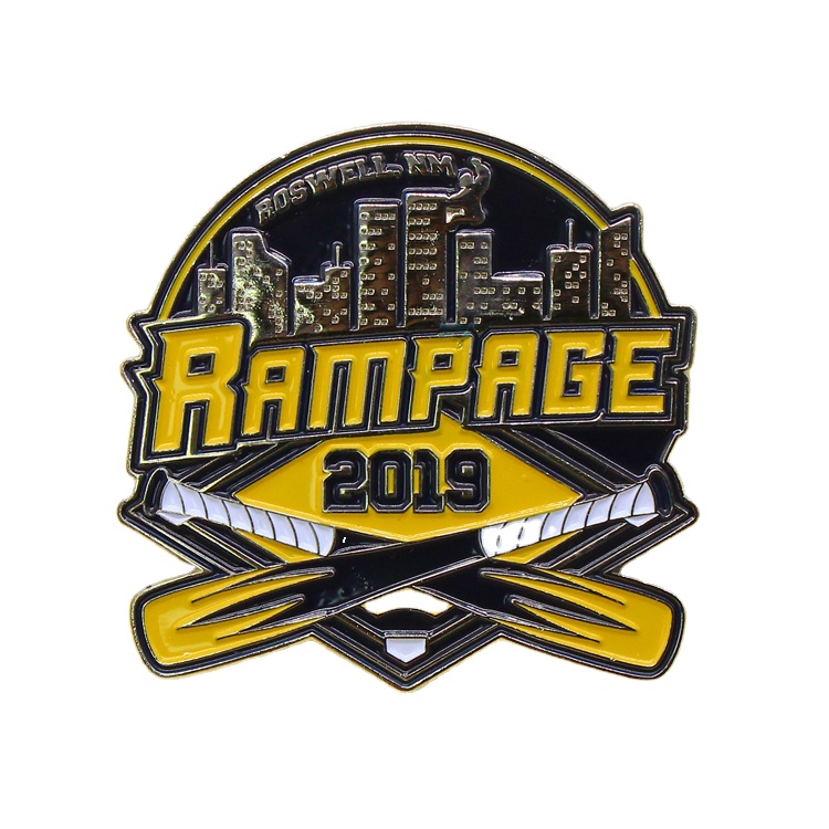 Без минимальной дешевые металлические спортивные светодиодный значок спиннинг Софтбол торговой значки блеск мягкий эмали штырь пользовательские бейсбол Pin-код