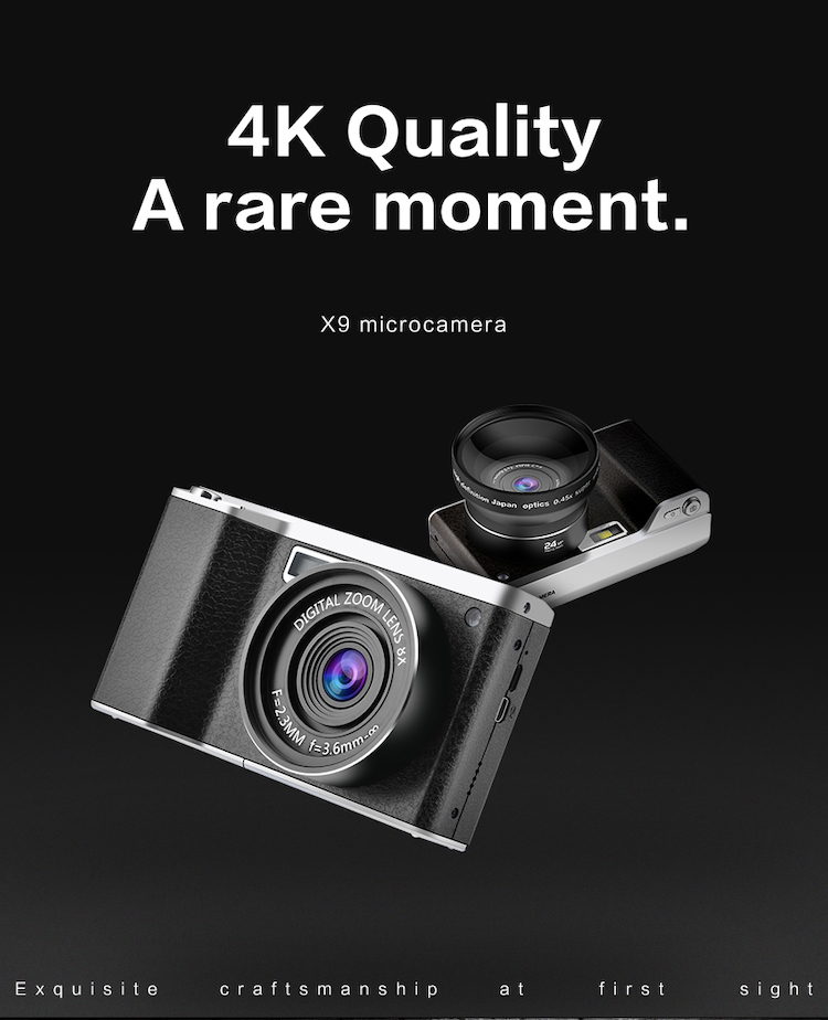 Professional SLR Digital Camera 4 inch Touch Screen Display 24 Million Pixels Kids Camera 4K Digital with Wide Angle Lens