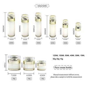 Ensembles de flacons pompe airless vides en acrylique 15ml 30ml 50ml 100ml 120ml et pots cosmétiques 10g 30g 50g pour visage/yeux, shampoing, masque facial - Product Image 6