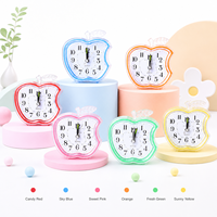 Réveil créatif en forme de pomme, silencieux, pour chevet et bureau, décoration pour étudiants et enfants, cadeau OEM