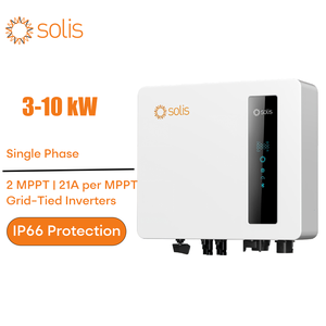 Onduleurs solaires connectés au réseau Solis IP66 <span class=keywords><strong>C5</strong></span> anti-corrosion niveau <span class=keywords><strong>2</strong></span> MPPT 21A par MPPT 3KW/4KW/5KW/6KW/8KW/9KW/10KW pour système domestique - Product Image 1