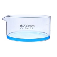 Loikaw cristallisant plat fond plat laboratoire verre cristallisant plat tasse bécher avec bec