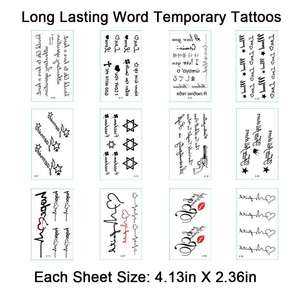 Piccoli Szie 30 fogli tatuaggi adesivi temporanei, Multi-colore stile misto Body Art tatuaggi temporanei per donne, ragazze o bambini - Product Image 2