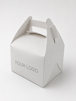 Boîte à pâtisserie pliable en papier avec logo personnalisé, vente en gros, emballage portable pour gâteaux et pâtisseries avec poignée, fabriquée au Vietnam