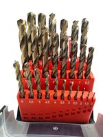 Jeu de 25 forets hélicoïdaux de haute précision pour métaux HSS M35 HSSE HSSCO5