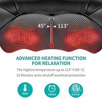 Masseur Shiatsu personnalisé pour le cou et le dos, masseur profond des tissus pour le cou et les épaules avec chaleur pour soulager les douleurs musculaires