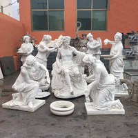 Stock personnalisé de haute qualité en marbre blanc grec classique Dieu Statue Apollon et Daphné Sculpture