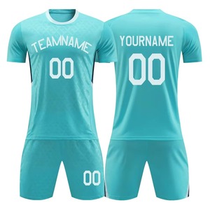 Uniformes de Fútbol Personalizados de Alta Calidad, 100% Poliéster, Antibacterianos, de Secado Rápido, Transpirables, Estampados, Conjunto Completo para Equipos - Product Image 1