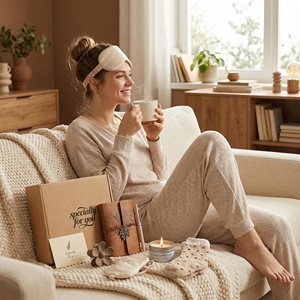 Coffret cadeau Lunaire pour le soin de soi, bougie parfumée d'aromathérapie, tasse en céramique, boîte cadeau, cadeau d'anniversaire, cadeau de remerciement, cadeau de fête pour femmes - Product Image 5