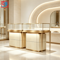 Vitrine de présentation de bijoux LED de luxe en stock, en promotion, pour bijouterie