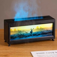 Nouvelle flamme arôme humidificateur d'air atomiseur d'eau 220ml diffuseur d'huile de feu flamme électrique diffuseur d'huile essentielle avec télécommande