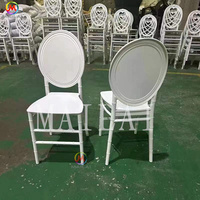 Chaise Napoléon III Royale Empilable en Résine PP Étanche Blanche pour Banquets et Réceptions