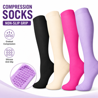 Chaussettes de compression pour yoga et pilates, respirantes, antidérapantes, de qualité supérieure, fabriquées sur mesure