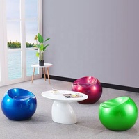 Ensembles de chaises en forme de pomme en fibre de verre Tabouret moderne en forme de fruit pour changer les chaussures