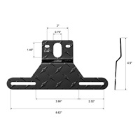 Cadre de plaque d'immatriculation en aluminium noir de style américain avec surface oxydée résistante à la rouille pour feux de remorque OLIVER