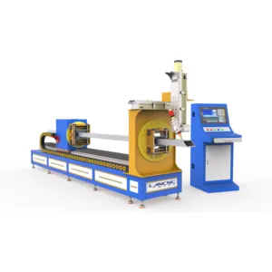 Multifunctional CNC cutting machine with 1KW laser for H/U/I profile section steel and metal pipe