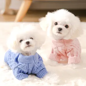 Fall Winter Pet Knitted Sweater Dog Cat Cashmere Thickened pet Warm sweater Clothing pet suppliers