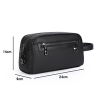 Grand sac à main en cuir pour hommes avec cadenas de luxe et empreinte digitale