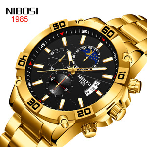 Reloj de Cuarzo con Fase Lunar para Hombre de Marca - Acero Inoxidable Sólido 316L, Tres Subesferas, Seis Agujas, Cronógrafo, Estilo Deportivo y Ejecutivo - Product Image 3