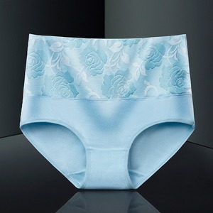 Ropa interior de mujer de cintura alta de algodón para mujer de talla grande jacquard Control de barriga levantamiento de glúteos calzoncillos transpirables Big Ass Ladies <span class=keywords><strong>Bragas</strong></span> - Product Image 6