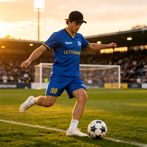 Uniforme de Fútbol Personalizado al por Mayor, Conjunto de Uniforme de Fútbol con Tela de Malla Brillante, Impresión por Sublimación Personalizada, Logotipo y Número, Partido Profesional - Product Image 4