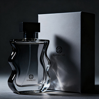 Flacon de parfum en verre de forme unique Nouvelle recommandation de produit Flacon pulvérisateur en verre à sertir Personnalisable Coffret cadeau exclusif