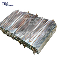 Plaque froide liquide en aluminium avec tube en cuivre anodisé sur mesure de grande taille pour le refroidissement des onduleurs solaires