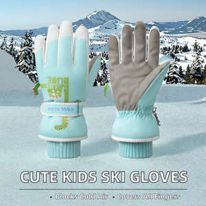Guantes de Invierno para Niños, Diseño de Dibujos Animados, Antideslizantes, Resistentes al Viento, de Poliéster, para Snowboard y Esquí, Calentadores de Manos - Product Image 2