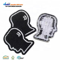 Écussons en tissu à transfert thermique écologiques, étiquettes textiles en sergé lavables personnalisées avec logo de marque sur mesure