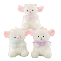 Nouvelle Peluche Mouton Mignonne Rembourrée en Coton PP avec Chapeau d'Anniversaire Princesse, Douce, Dessin Animé, Unisexe, Cadeau de Saint-Valentin, Vente en Gros